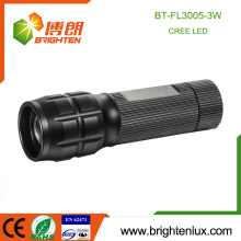 Fabrik nach Maß Emergency Bright Aluminium Material Cree XPE 3W führte lange Focus Torch mit 3 * AAA Batterie